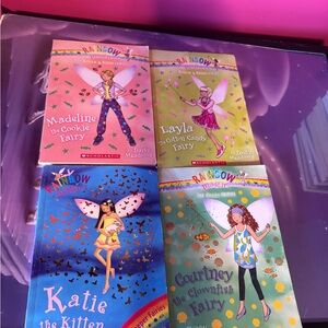 Scholastic Rainbow Magic Fairy Collection - Pink, Green, Blue, Purple Covers